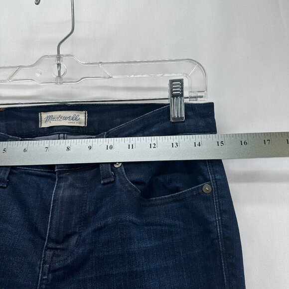Madewell Skinny Skinny Ankle Zip Jeans Womens 26 Low Rise Stretch Dark Wash Blue - Picture 7 of 13